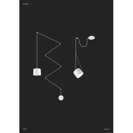 Redo 01-1821 - Csillár zsinóron DODO 1xE27/15W/230V pók fehér