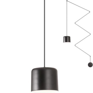 Redo 01-1822 - Csillár zsinóron DODO 1xE27/15W/230V pók fekete