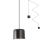 Redo 01-1822 - Csillár zsinóron DODO 1xE27/15W/230V pók fekete