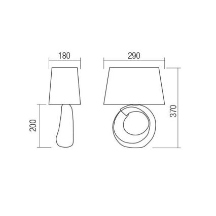 Redo 01-1838 - Asztali lámpa LUA 1xE27/42W/230V