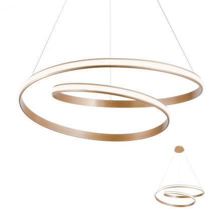 Redo 01-1891 - Fényerőszabályozható LED kábeles csillár TORSION LED/35W/230V átm. 75 cm bronzszínű