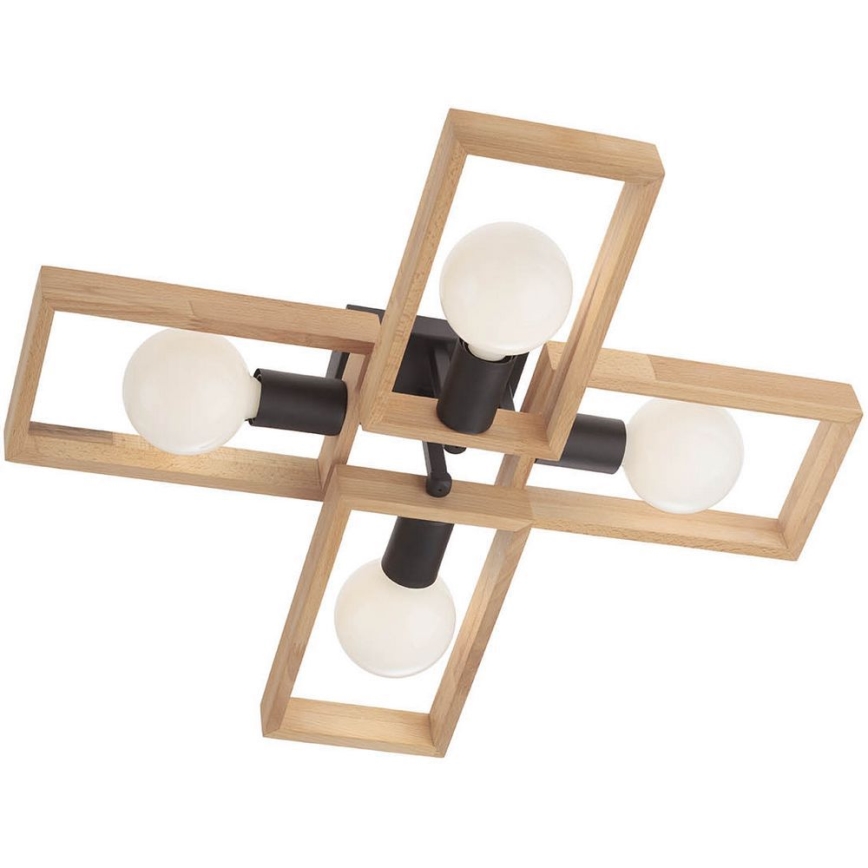 Redo 01-1969 - Mennyezeti lámpa TIMBER 4xE27/42W/230V bükkfa