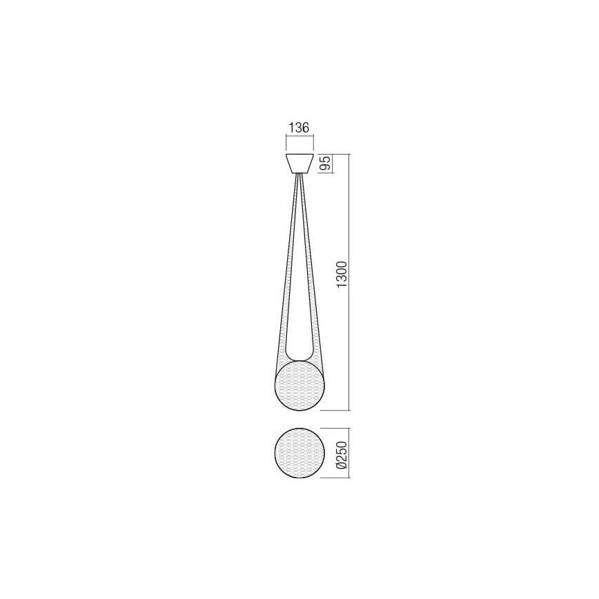 Redo 01-1972 - LED kábeles csillár ALLURIA 1xE27/5W/230V átm. 25 cm