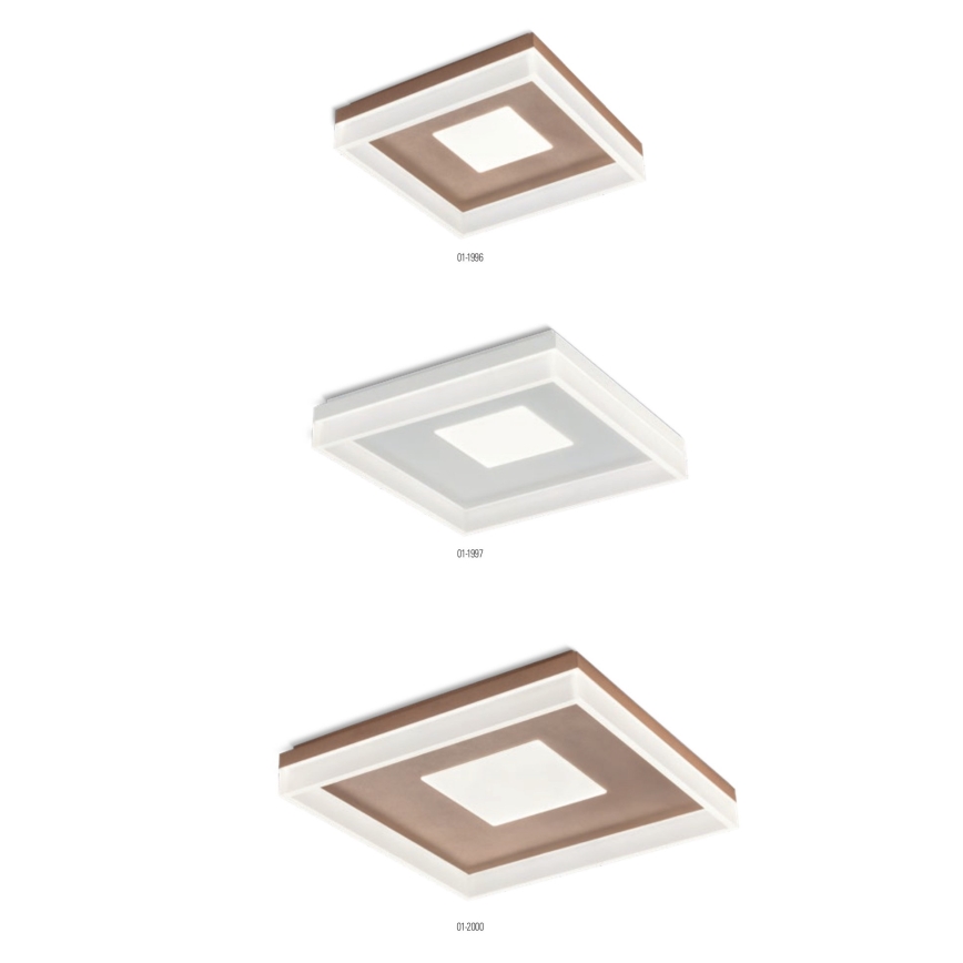 Redo 01-1998 - LED fényerőszabályozható mennyezeti lámpatest MAYA LED/42W/230V 42,5x42,5 cm arany