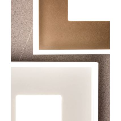 Redo 01-1998 - LED fényerőszabályozható mennyezeti lámpatest MAYA LED/42W/230V 42,5x42,5 cm arany