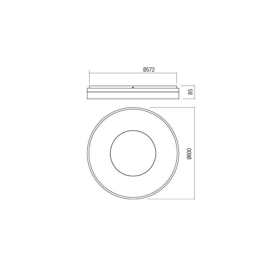 Redo 01-2004 - Dimmelhető LED mennyezeti lámpa MAYA LED/75W/230V, átm. 60 cm, arany