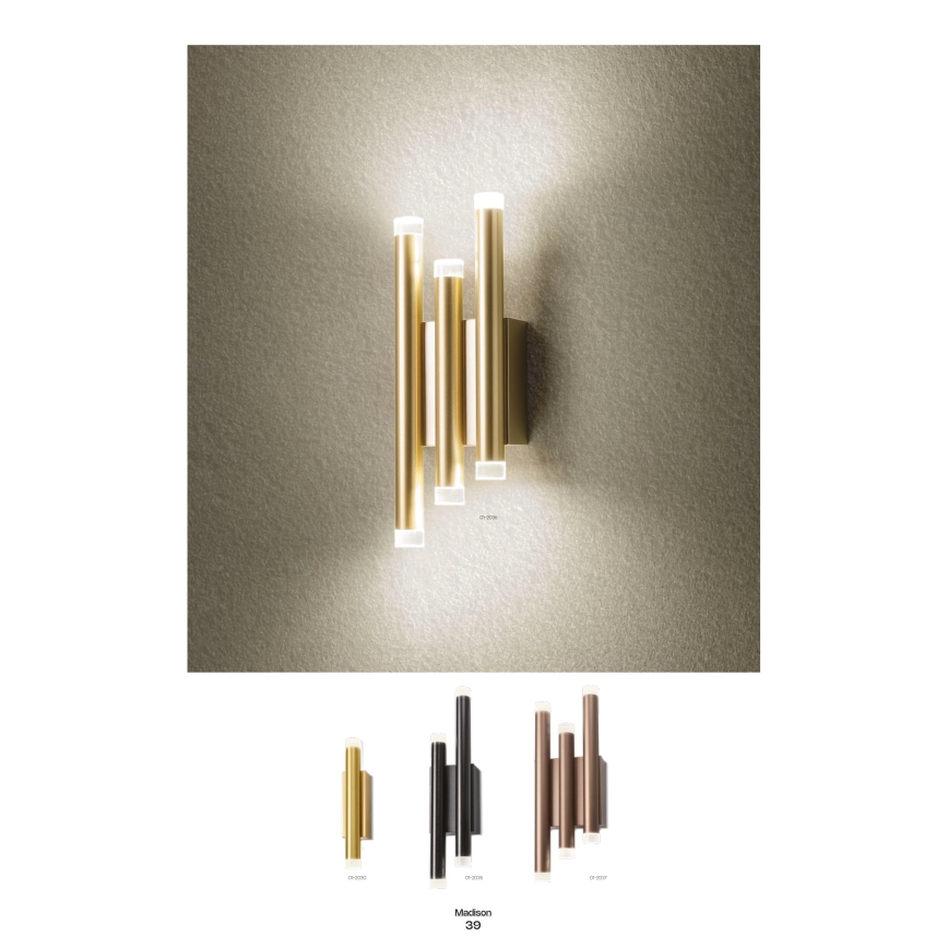 Redo 01-2033 - LED Fali lámpa MADISON 4xLED/4W/230V arany