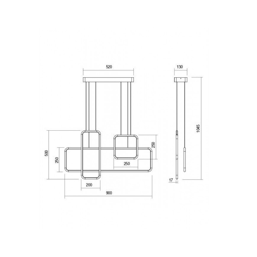 Redo 01-2099 - Dimmelhető LED kábeles csillár THAI LED/86W/230V fehér