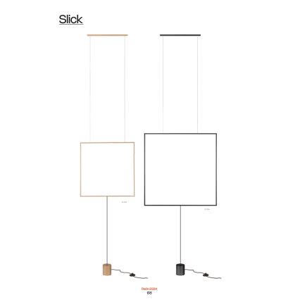 Redo 01-2197 - LED állólámpa SLICK LED/19W/230V fekete