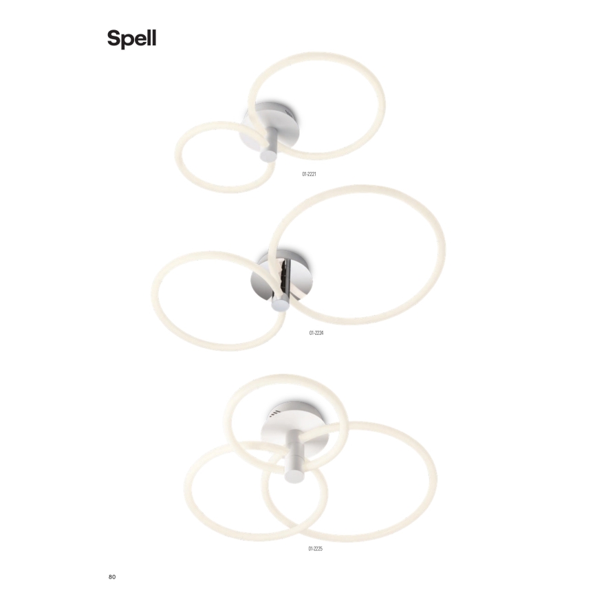 Redo 01-2224 - LED Dimmelhető felületre szerelhető csillár SPELL LED/43W/230V 3000K fényezett króm