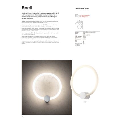 Redo 01-2224 - LED Dimmelhető felületre szerelhető csillár SPELL LED/43W/230V 3000K fényezett króm