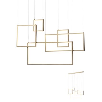 Redo 01-2317 - fényerőszabályozható LED kábeles függeszték PLANA LED/80W/230V arany