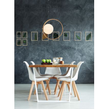 Redo 01-2319 - Csillár zsinóron KLEIDI 1xE14/28W/230V átm. 27 cm barna