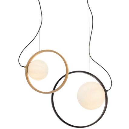 Redo 01-2319 - Csillár zsinóron KLEIDI 1xE14/28W/230V átm. 27 cm barna