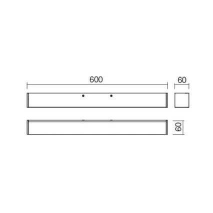 Redo 01-2327 - LED Fürdőszobai tükörmegvilágító THELA LED/17W/230V 60 cm CRI 90 IP44