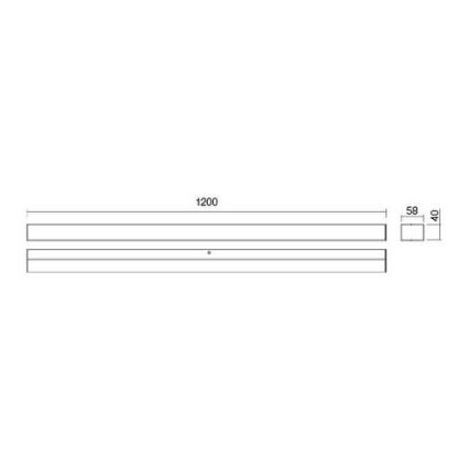 Redo 01-2331 - LED világítású fürdőszobai tükör TASK LED/24W/230V 120 cm CRI 90 IP44 fényes króm