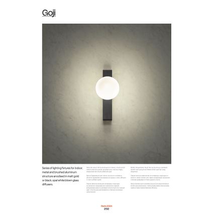 Redo 01-2372 - Fali lámpa GOJI 1xG9/28W/230V arany