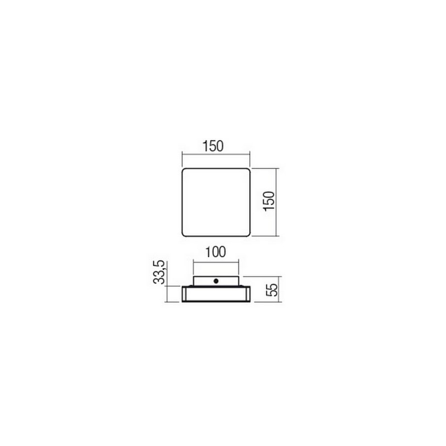 Redo 01-2384 - LED fali lámpatest TABLET LED/11W/230V 3000K CRI 90 fekete