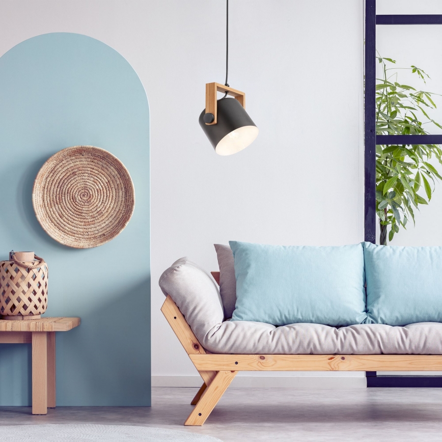 Redo 01-2402 - Csillár zsinóron POOH 1xE27/42W/230V bükkfa