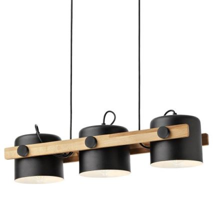 Redo 01-2403 - Csillár zsinóron POOH 3xE27/42W/230V bükkfa