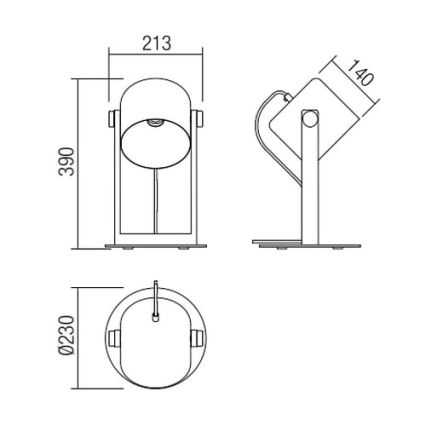 Redo 01-2404 - Asztali lámpa POOH 1xE27/42W/230V bükkfa