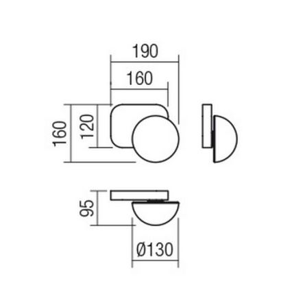 Redo 01-2469 - LUMIEN fali lámpa 1xG9/10W/230V arany/fehér