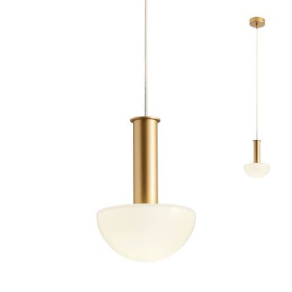 Redo 01-2474 - LUMIEN zsinóros függőlámpa 1xG9/10W/230V, átm. 13 cm, arany/fehér