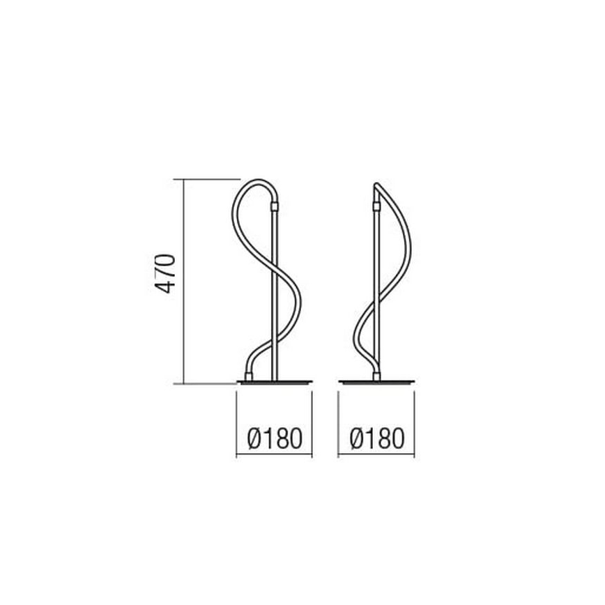 Redo 01-2529 - LED Dimmelhető asztali lámpa CORRAL LED/12W/230V arany
