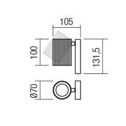 Redo 01-2548 - DELPHI fali spotlámpa 1xGU10/7W/230V fehér