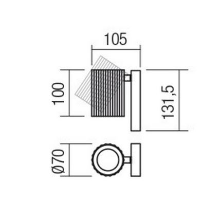 Redo 01-2549 - DELPHI fali spotlámpa 1xGU10/7W/230V fekete
