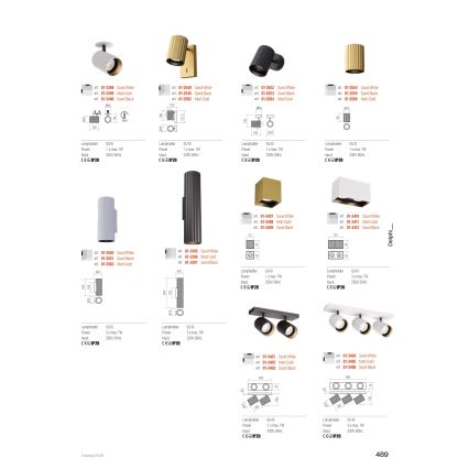 Redo 01-2582 - Fali spotlámpa DELPHI 1xGU10/7W/230V aranyszínű