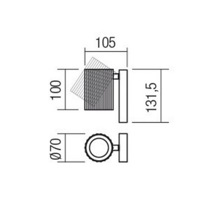 Redo 01-2582 - Fali spotlámpa DELPHI 1xGU10/7W/230V aranyszínű