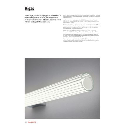 Redo 01-2593 - RIGAL LED fürdőszobai tükörvilágítás, 18W/230V, 91 cm, CRI 90, IP44, fényes króm/fehér