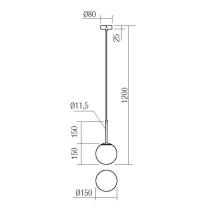 Redo 01-2623 - Csillár zsinóron NIVA 1xE14/28W/230V