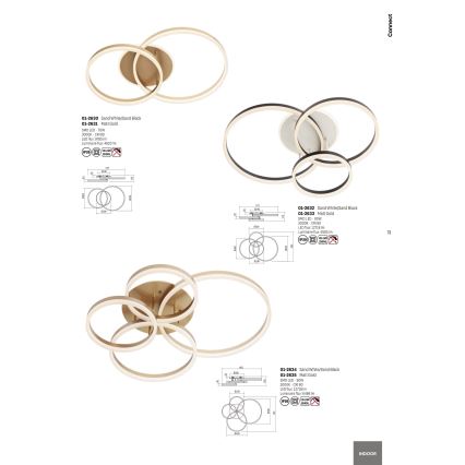 Redo 01-2629 - LED fali lámpa CONNECT LED/28W/230V bronz