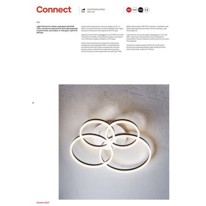 Redo 01-2633 - LED Mennyezeti lámpa CONNECT LED/90W/230V bronz