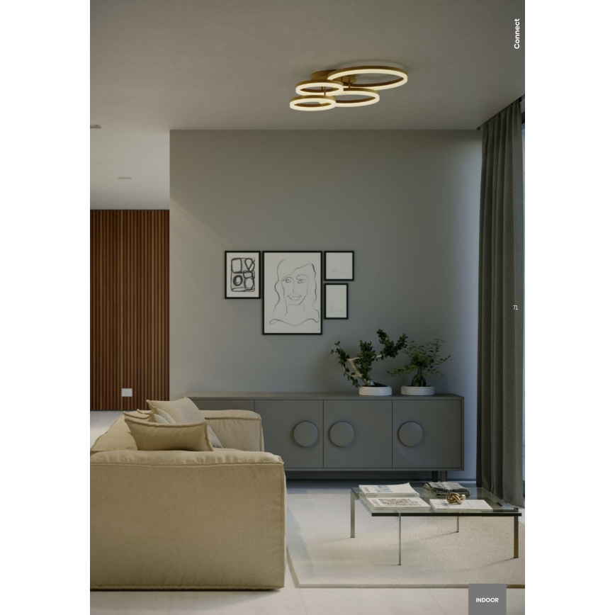 Redo 01-2633 - LED Mennyezeti lámpa CONNECT LED/90W/230V bronz