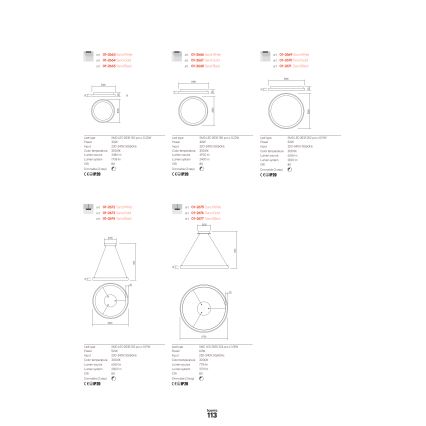 Redo 01-2672 - ICONIC LED fényerőszabályozható kábeles csillár LED/50W/230V átm. 58 cm fehér