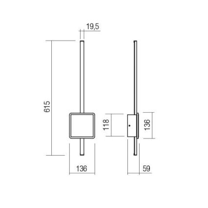 Redo 01-2696 - LED fali lámpatest DIAZ LED/20W/230V CRI 90 fehér