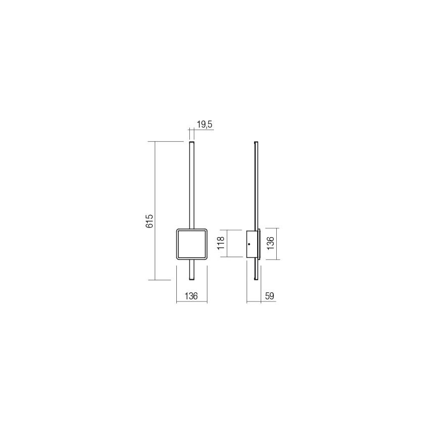 Redo 01-2696 - LED fali lámpatest DIAZ LED/20W/230V CRI 90 fehér