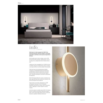 Redo 01-2699 - LED fali lámpa DIAZ LED/18W/230V CRI 90 fehér