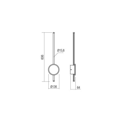 Redo 01-2699 - LED fali lámpa DIAZ LED/18W/230V CRI 90 fehér