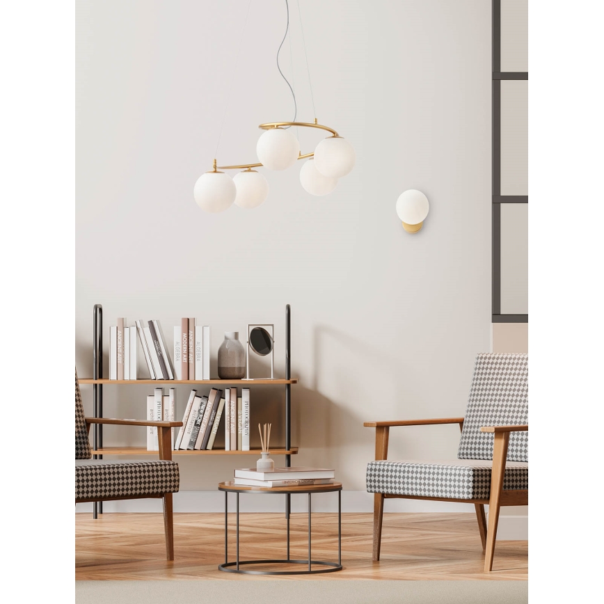 Redo 01-2713 - Fali lámpa VOLLEY 1xE14/28W/230V arany