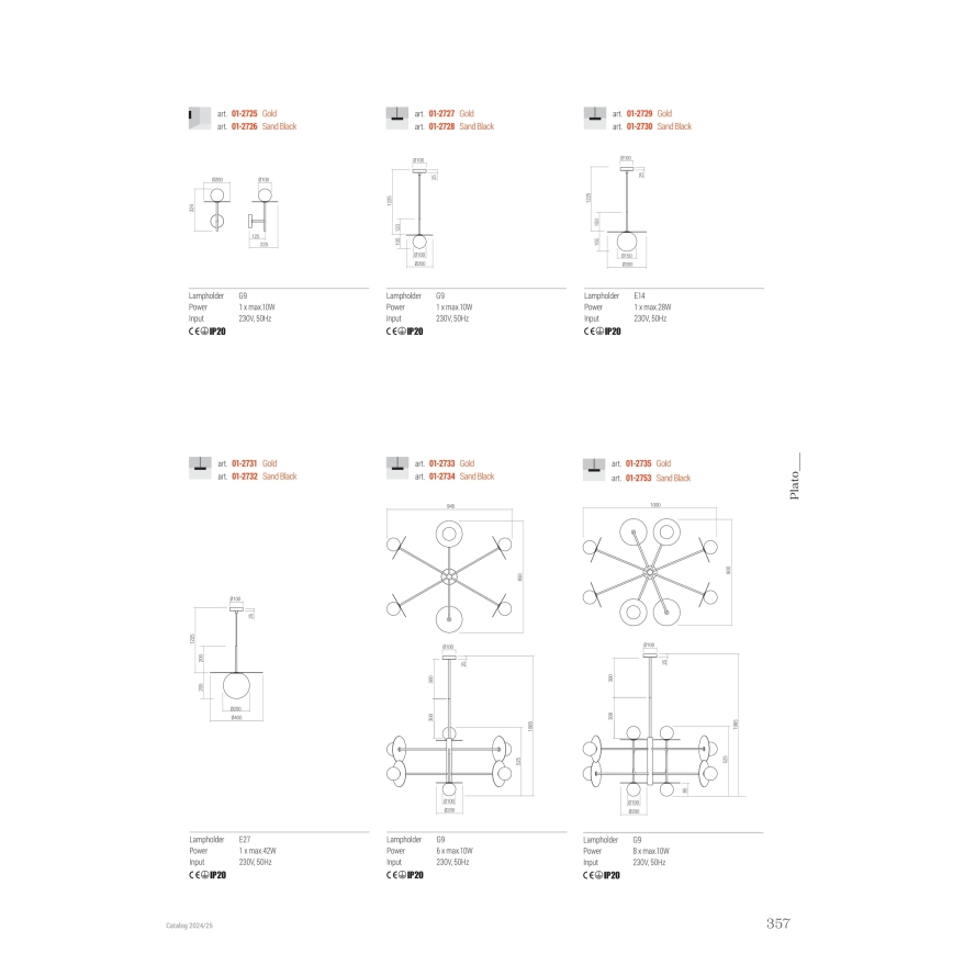 Redo 01-2726 - Fali lámpa PLATO 1xG9/10W/230V fekete