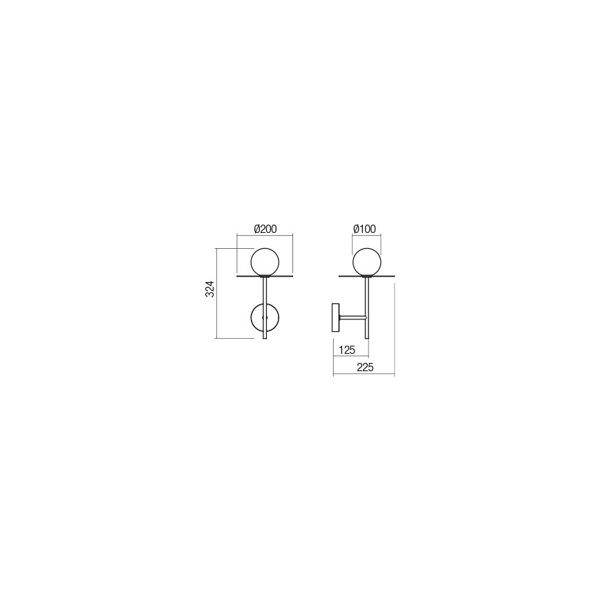 Redo 01-2726 - Fali lámpa PLATO 1xG9/10W/230V fekete