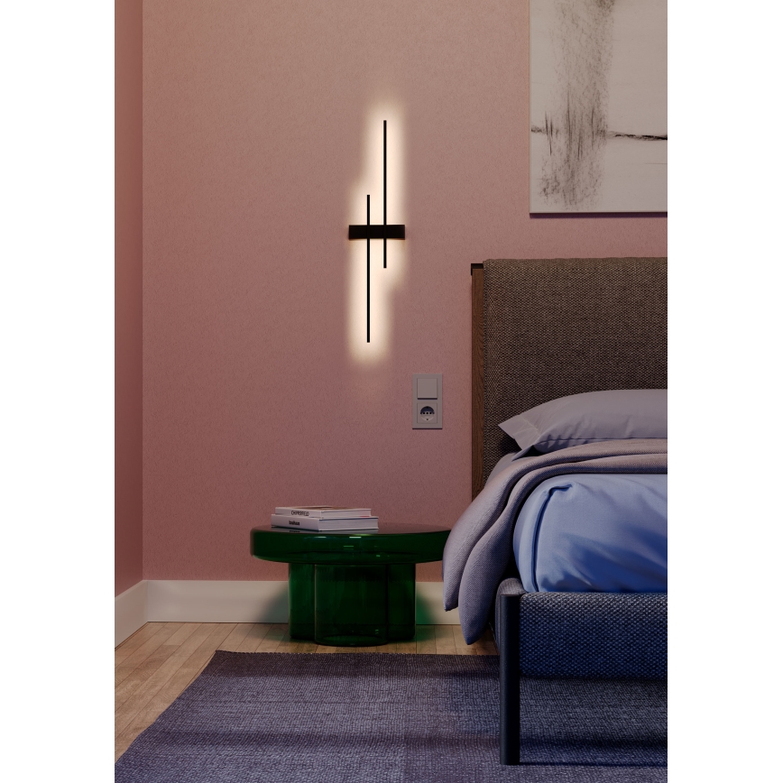 Redo 01-2745 - LED fali lámpatest TANGENT LED/13W/230V 3000K 63,4 cm CRI 90 fekete