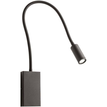 Redo 01-2755 - LED flexibilis lámpa WALLIE LED/3W/230V USB CRI 90 fekete
