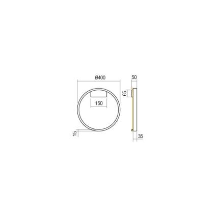 Redo 01-2817 - LED Dimmelhető fali lámpa FEBE LED/24W/230V arany