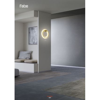 Redo 01-2819 - LED Dimmelhető fali lámpa FEBE LED/24W/230V fekete