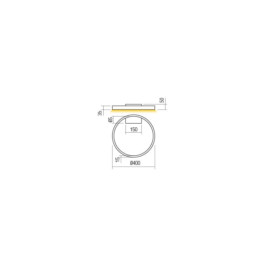 Redo 01-2835 - FEBE LED dimmelhető fali lámpatest LED/24W/230V arany
